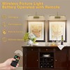 JOOSENLUX Battery Operated Picture Lights Gold Wall Lights Wireless Flexible