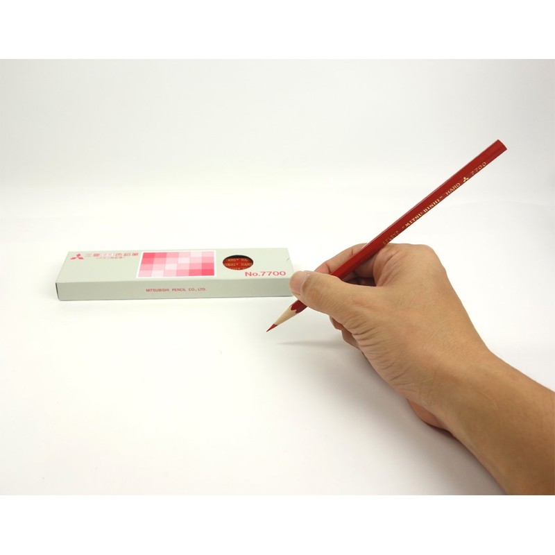 三菱鉛筆 色鉛筆 硬質 No.7700 赤 1ダース K7700.15