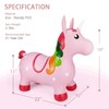 INPANY Pink Unicorn Hopper, Horse Hopper, Bouncy Inflatable Animal Ride-on