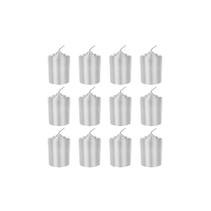 SRG Silver Unscented 15 Hours Votive Candles Pack of 12