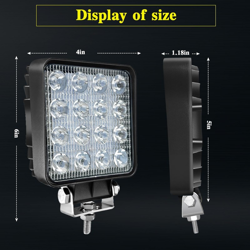 LED Work Lights for Truck, 4 Inch LED Light Pods