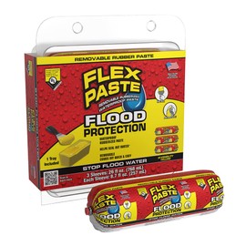Flex Paste Flood Protection, Wrapped Sleeve, (3) 8.75 oz, Waterproof Rubberized Paste, Removable, Use on Windows, Doors, Garage Doors, Seams, Casings, Thresholds, Conduits, Vents, Ducts, and More