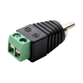 RUITEXUN RCA to Wire Solderless Adapter, Phono RCA Male Plug to AV Screw Terminal Audio Video Speaker Wire Connectors Solderless Adapter