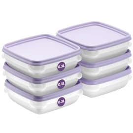 Smartstore Food Storage Containers 0.3L Set of 6 | Suitable for Fridge and Freezer | BPA Free Meal Prep Containers Reusable, Microwavable, Dishwasher Safe, Stackable and Nestable