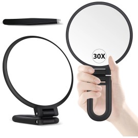 B Beauty Planet 30X Magnifying Mirror, Hand Mirror with Handle