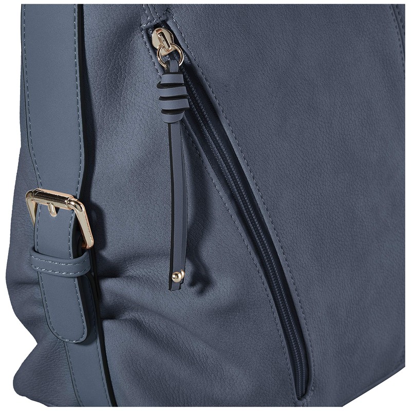 TOM TAILOR Caia Damen Hobo Bag Schultertasche Groß Blau