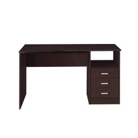 Techni Mobili Classic Computer Desk with Multiple Drawers, 29.5" x 23.6" x 51.2", Wenge