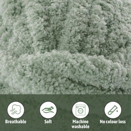 8 Pack Chunky Yarn for Hand Knitting - Chenille Yarn for Crocheting - 224 Yds Chunky Blanket Yarn Jumbo, Thick Fluffy for Knitting Blankets, Super Bulky Yarn 61.6 Oz (Autumn Fragrance Green)