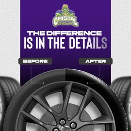 Cristal Products Untouchable Tire Shine Spray – Long-Lasting Wet Tire Finish for Deep Gloss & Protection – Waterproof Tire Shine, Easy Application, Premium Tire Cleaner Shine