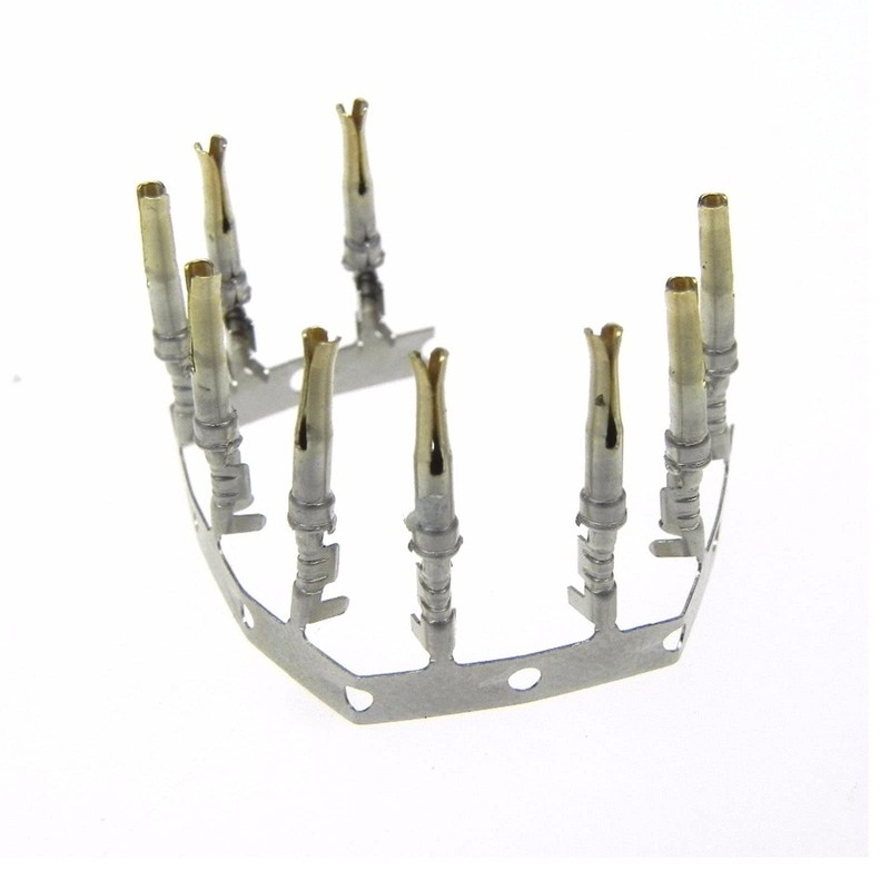 Jienk 200PCS D-Sub Male Female Crimp Pins, 2mm Pitch Gold