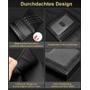 UNOSEKS Men's Wallet RFID Blocking Carbon Fibre Men's, black, Leather