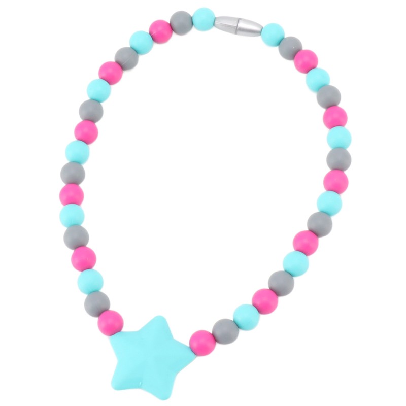 Silicone Baby Teething Necklace Soft Flexible Safe Infant Toddler Teether