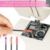 12pcs Mini Sewing Machine Cleaning Brushes, 3 Styles Silicone Bristle