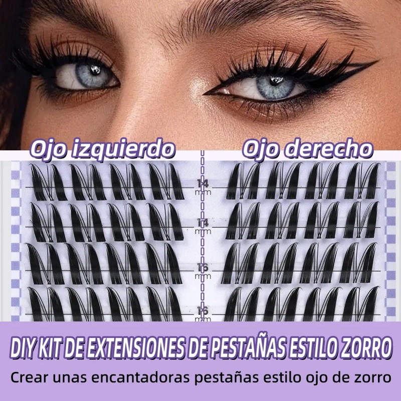 Kit De Extensiones De Pestañas Foxeye B Wispy Diy Bq