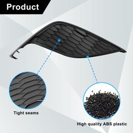 Sekeseauto Matte Black Front Right Side Bumper Fog Cover Compatible with Toyota Camry XSE SE 2021 2022 2023# TO1039243 81481-06240 8148106240 Fog Light Cover