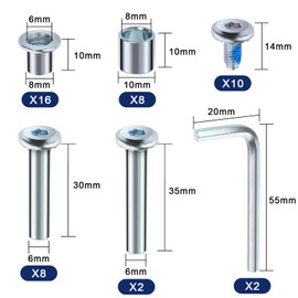Cosmos Inline Skates Axle Spacer Screws Replacement, Roller Blades Inline Skating Wheel Bearing Spacer Wheel Axles Repair Tool Rollerblading Wheel Replacement Accessories with Allen Wrenches