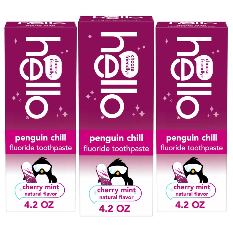 Hello Penguin Chill Kids Toothpaste with Fluoride, Kids Mint Toothpaste