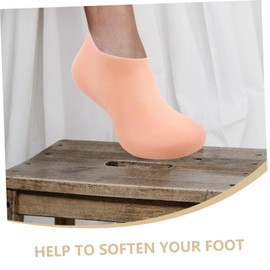 OHPHCALL 2pairs Moisturizing Spa Socks for Cracked Feet Elastic Lotion Socks Reusable Hydrating Foot Care for Daily Moisturizing and Exfoliation Suitable for All Women