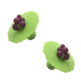 Charles Viancin Set of 2 Grape Wine Stoppers/Silicone Bottle Stoppers