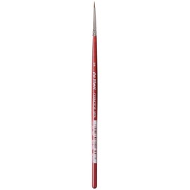 da Vinci Watercolor Series 5580 CosmoTop Spin Paint Brush, Round Synthetic with Red Handle, Size 2/0 (5580-00)