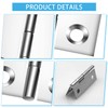 Eruinfang 12 Pieces Hinges Stainless Steel Folding Butt Hinges Small