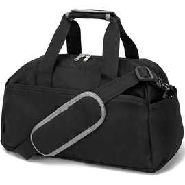 14-Inch Small Gym Bag for Women & Men - Lightweight Mini Duffel Bag for Travel and Sports - Color: Black