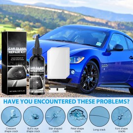 2PCS Upgrade Car Windshield Crack Repair Kit, Glass Repair Liquid for Cracks Glass Cracks Gone Repair Kit Windshield Repair Kit, Quick Fix Windshield and Glass Repair Tools for Chips and Cracks