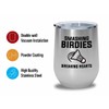 Badminton Silver Edition Wine Tumbler 12oz - Smashing birdies breaking