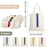 HMIEPRS Pack of 5 Foldable Shopping Bags, Cotton Bag with
