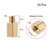 sourcing map M3x8mm+3mm Male-Female Brass Hex PCB Motherboard Spacer Standoff