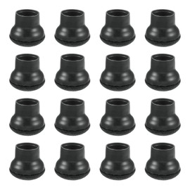 sourcing map 16pcs Chair Leg Floor Protectors with Felt Pads Chair Furniture Leg Caps Protectors for Hardwood Floors Fit for 1.1-1.25 Inch Chair Leg, No Scratches and Reduce Noise, Black