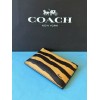 Coach NWT Coach Zip Card Case With Tiger Print HONEY/BLACK-MU