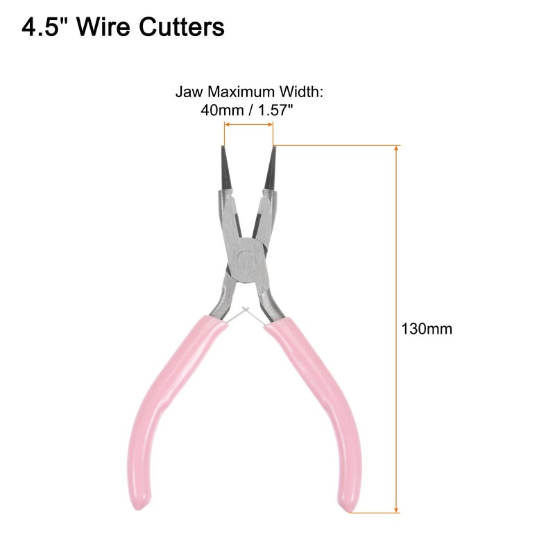 sourcing map Mini Round Nose Pliers 4.5 Inch Conical Claw