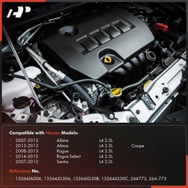 A-Premium Upgraded Aluminum Engine Valve Cover with Gasket, Bolts and Oil Filler Cap Compatible with Nissan Altima 2007-2013, Rogue 2008-2013, Sentra 2007-2012, Rogue Select 2014-2015, 2.5L