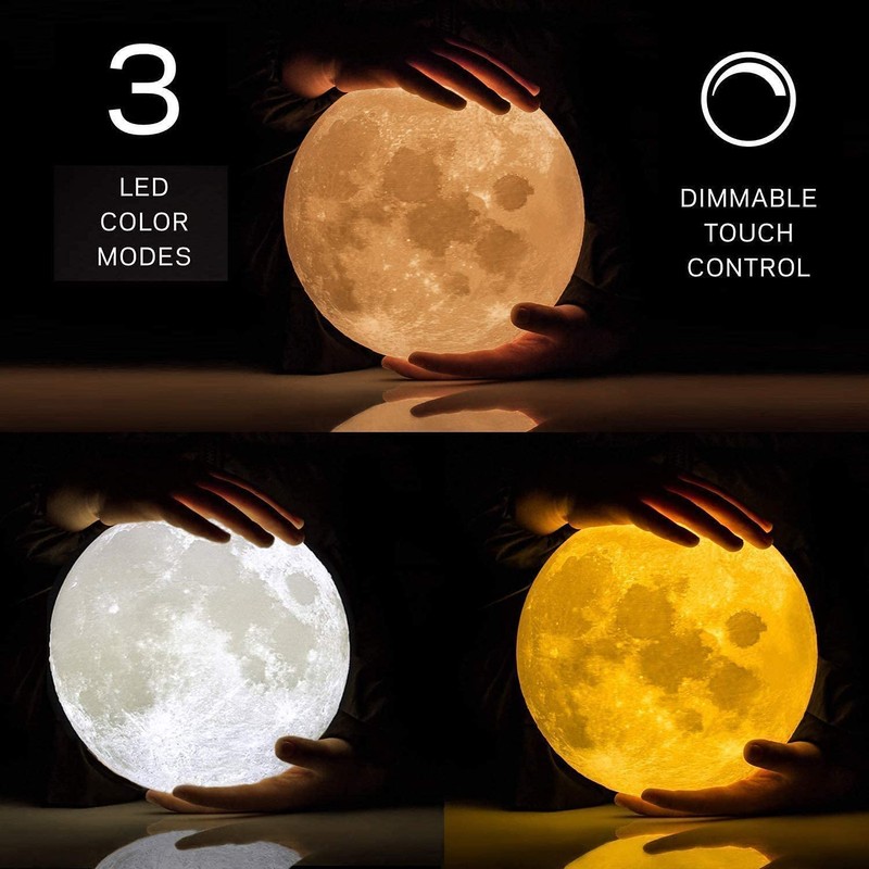 ALED LIGHT Moon Lamp 3D Night Light Dimmable, 15 cm