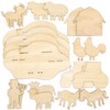 Baker Ross AX101 Create Your Own Farm Wooden 3D Scene,