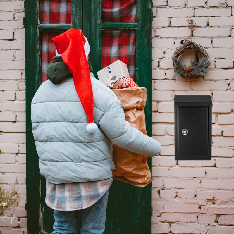 Yaocom Metal Locking Mailbox Wall Mount Key Drop Mailbox for