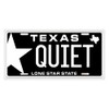 Quiet Any State Aluminum Car Vanity License Plate Tag Black