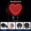 HooJtny I Love You Heart Bedside Lamp 3D Illusion Night