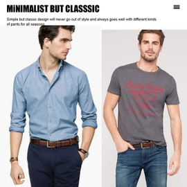 GSG SINCE 1998 Classic Leather Belt for Men - 37 mm Wide Belt Men's Leather Belt for Business and Formal Occasions Belt for Men Leather Belt in Gift Box 22067, dark brown