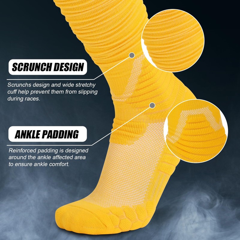 Valcatch Scrunch Football Socks for Men & Women Extra Long