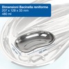 GIMA 26610 Stainless Steel Kidney Dish, 207 mm x 128