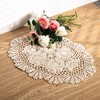 Feyarl 2 Pcs Crochet Cotton Lace Table Placemats Handmade Doilies,