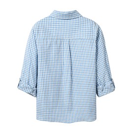 ScHaXjm Boys Blue Dress Shirt Pure Cotton Boys Blue Button Down Shirt 3-10 Years