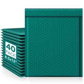 Fuxury Thick Bubble Mailers 8.5x12” 40 Pack Large Bubble Envelopes Opaque Cushioning Mailer for Small Business Mailing Books Clothes Makeup Supplies Forest Green #2