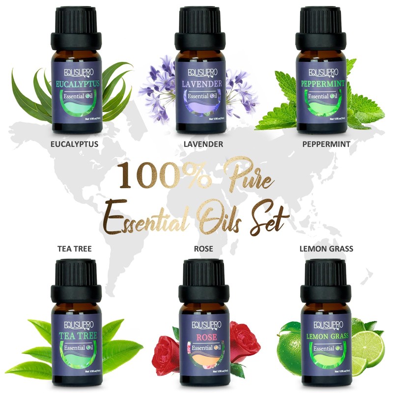 Oil Diffuser & Essential Oils Set - Aromatherapy Diffuser with