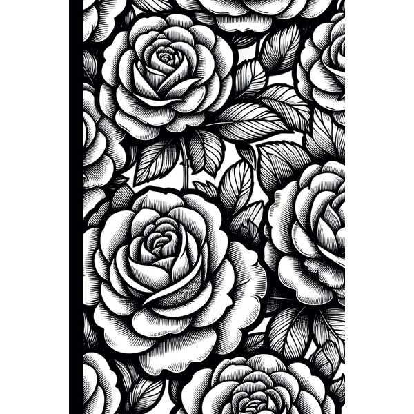 Blooms of Expression: A Monochrome Notebook for Your Words to