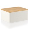 Beautiful Bread Box With Wooden Lid For Your Kitchen Countertop