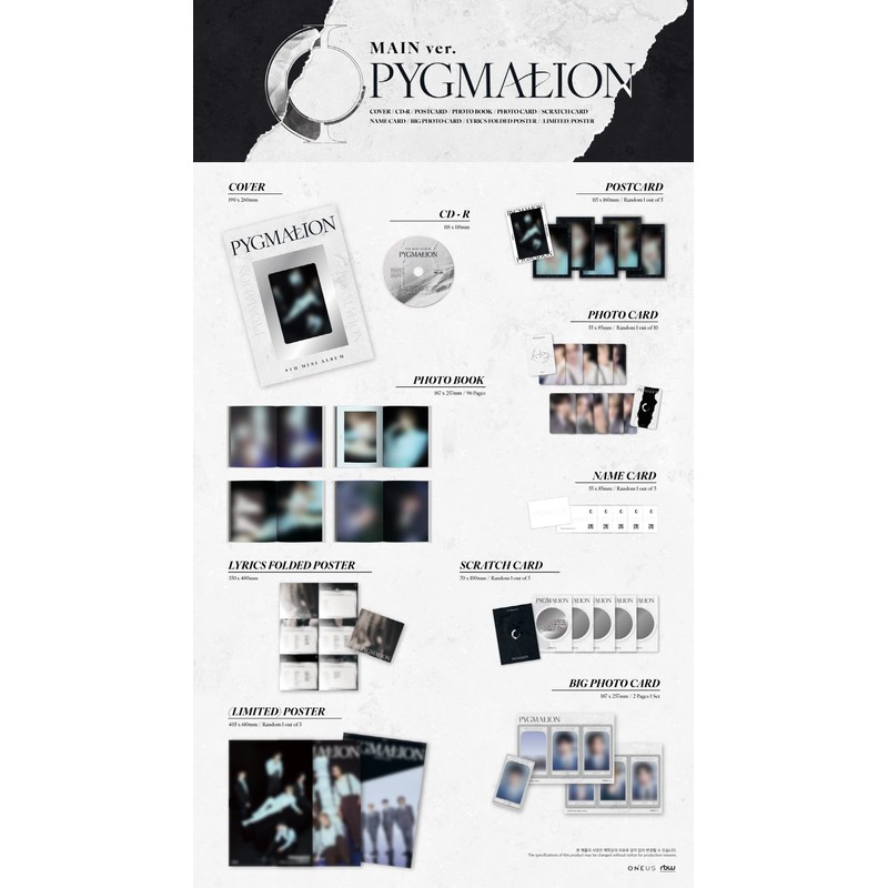ONEUS - PYGMALION [Main ver.] 9th Mini Album+Folded Poster (+