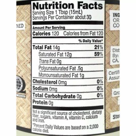 Trader Joe's Organic Virgin Coconut Oil 16 fl oz